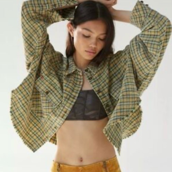 BDG Urban Outfitters Joey Oversized Plaid Button Down Shirt - Picture 3 of 11